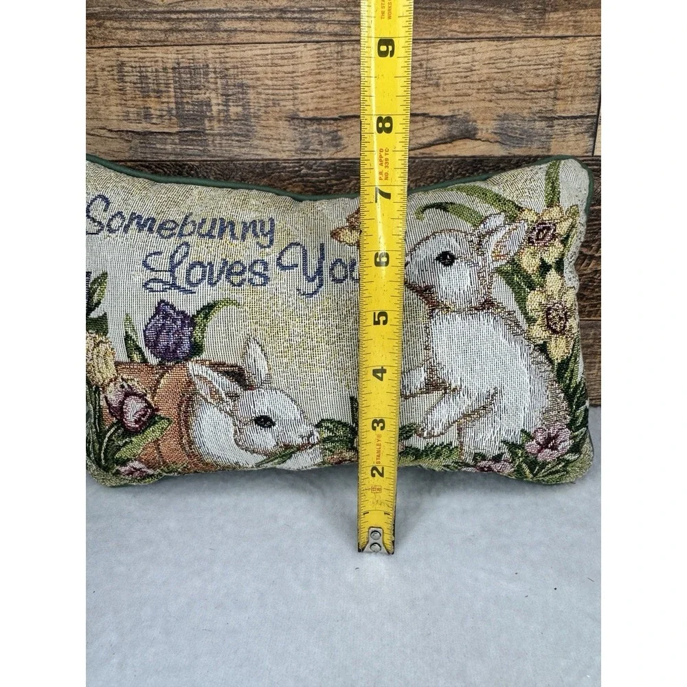 Somebunny Loves You Easter Throw Pillow